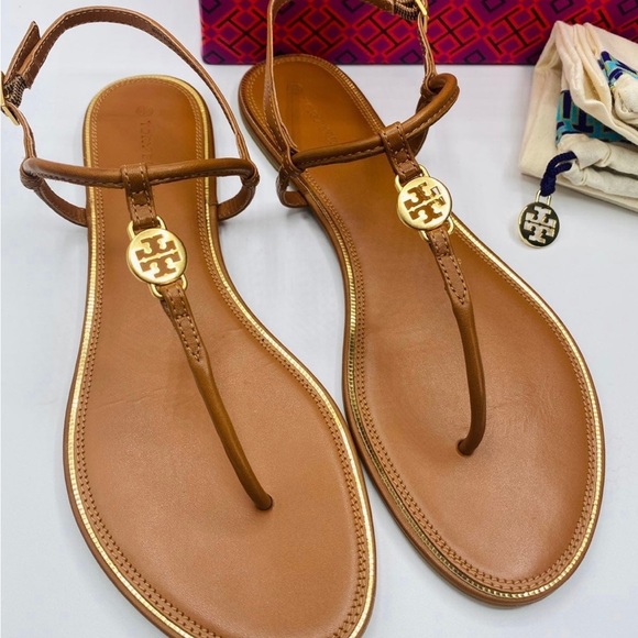 Tory Burch Emmy sandal in ambra (brown) available in size 6.5 & 7 - NEW IN BOX - Picture 4 of 9